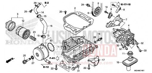 OIL PUMP (VFR1200XD/XDA/XDS) VFR1200XDH de 2017